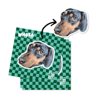 Checkered Custom Pet Sticker (Face Only)