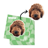 Checkered Custom Pet Sticker (Face Only)