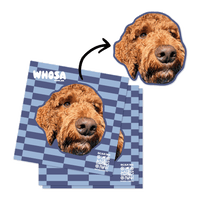 Checkered Custom Pet Sticker (Face Only)