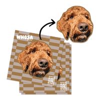 Checkered Custom Pet Sticker (Face Only)