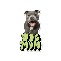 Bubble Text Custom Dog Mum Sticker -