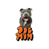 Bubble Text Custom Dog Mum Sticker -