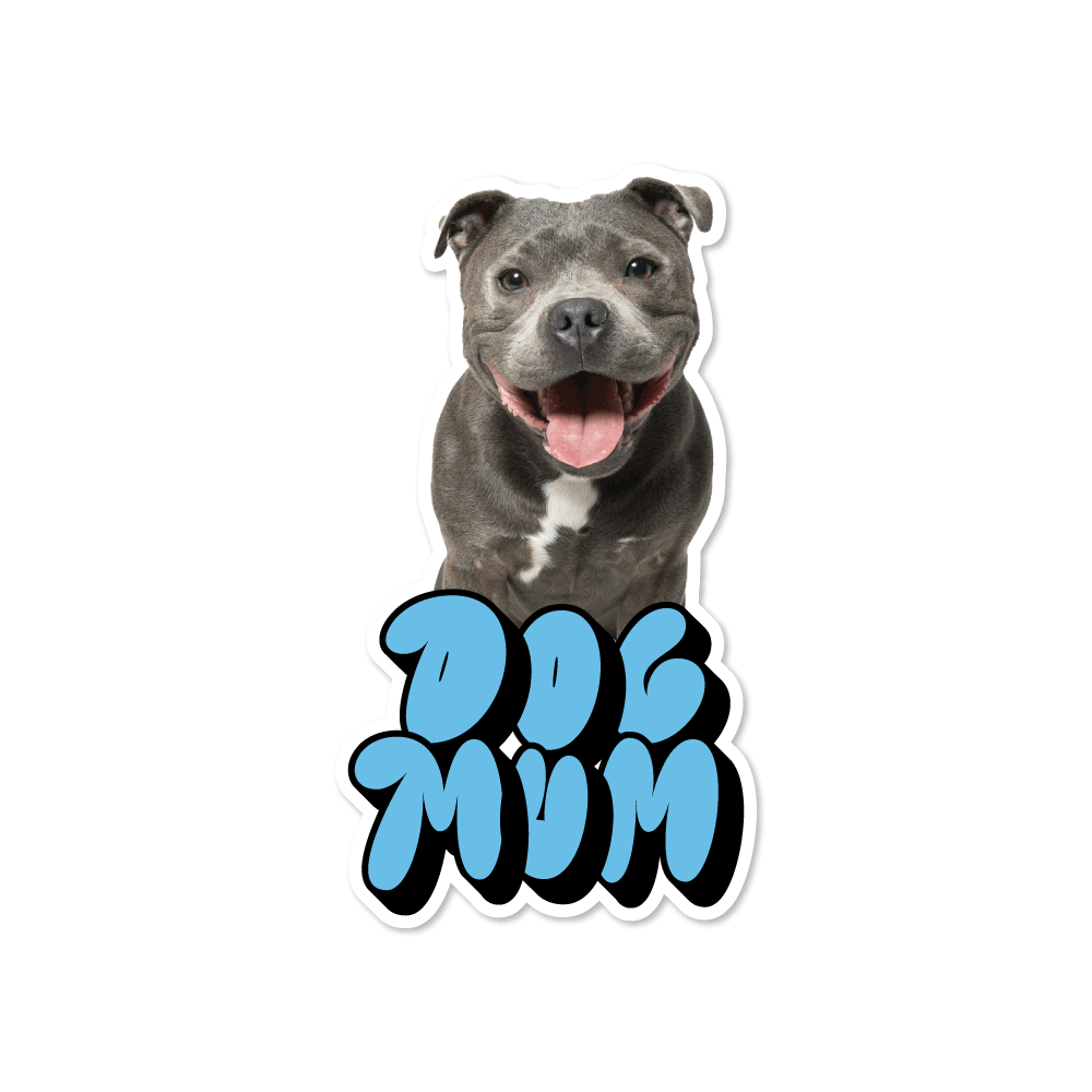 Bubble Text Custom Dog Mum Sticker -