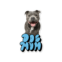 Bubble Text Custom Dog Mum Sticker -