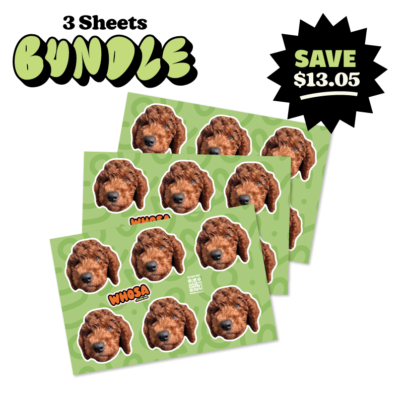 3 Pack - Custom Dog Sticker Sheets