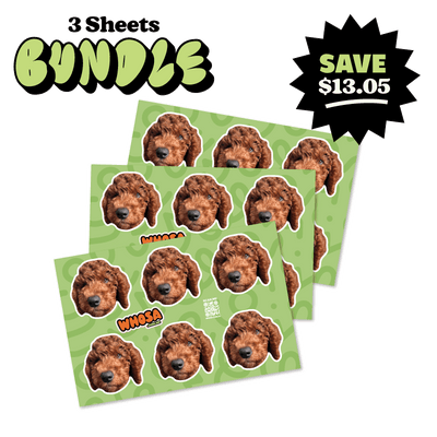 3 Pack - Custom Dog Sticker Sheets