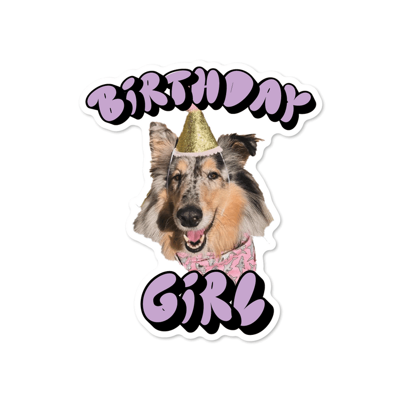 Birthday Girl Custom Pet Sticker