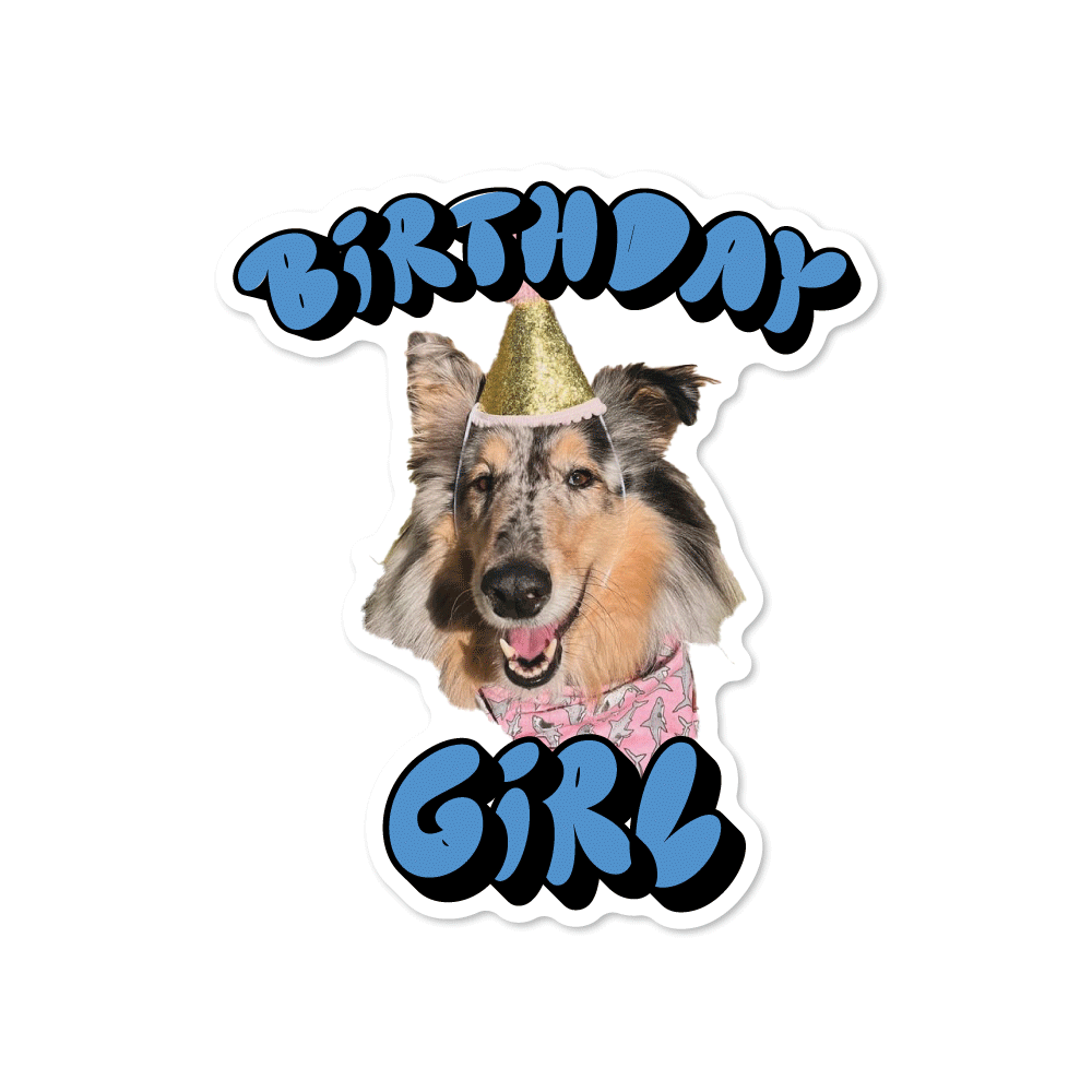 Birthday Girl Custom Pet Sticker