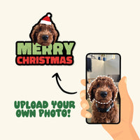 Merry Christmas Custom Dog Sticker  - Christmas Collection