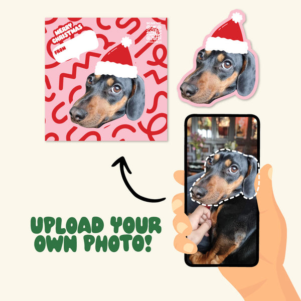 Print custom dog stickers for Christmas - Personalised Dog Stickers
