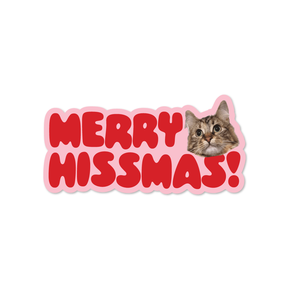Merry Hissmas Custom Cat Sticker  - Christmas Collection