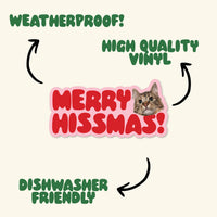 Merry Hissmas Custom Cat Sticker  - Christmas Collection